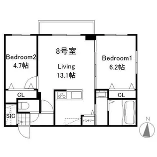 Augusta伏見【3階】の間取り