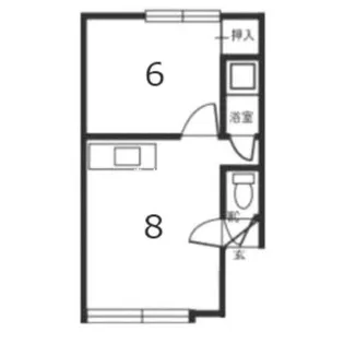 北海道札幌市手稲区富丘一条6丁目【アパート】の間取り