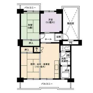 UR千代が丘【1030805号室】の間取り