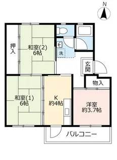 UR鶴山台【0370304号室】の間取り