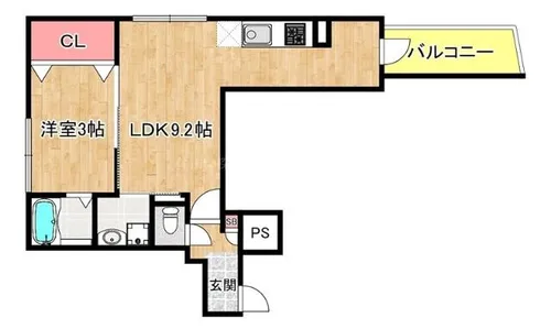 ALEGRIA九条【303号室】の間取り