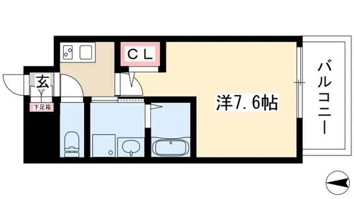 パルティール新栄【5階】の間取り