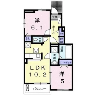 ヴィラ アトモス【1階】の間取り