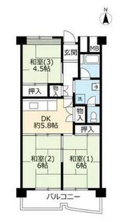 UR南港しらなみ【0330704号室】の間取り