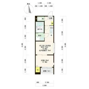 Blue Rise【103号室】の間取り