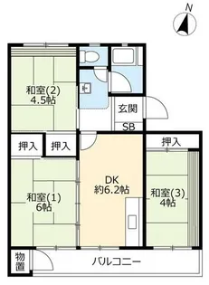 UR鈴蘭台第一【0390504号室】の間取り