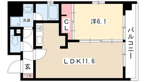 レインボーピア記念橋【9階】の間取り