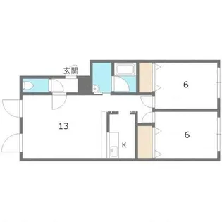 北海道札幌市手稲区新発寒五条4丁目【アパート】の間取り