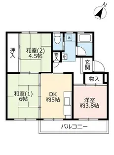 UR逆瀬川【0170502号室】の間取り