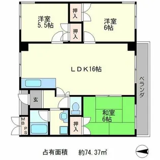 シルベーヌ北山【2階】の間取り