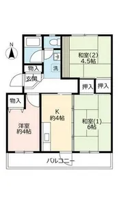 UR新多聞【4070401号室】の間取り