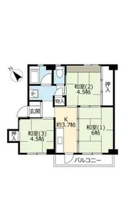 UR鈴蘭台第二【0320503号室】の間取り