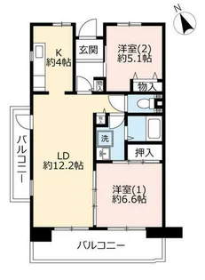 UR浜甲子園さくら街【0090507号室】の間取り
