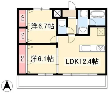 K&Sブロス【305号室】の間取り