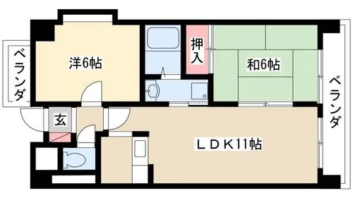 アークヒル【10階】の間取り