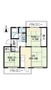 UR落合【3120101号室】の間取り