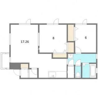 北海道札幌市手稲区新発寒三条2丁目【アパート】の間取り