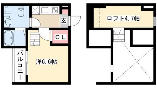 プレティオーザⅠ東山【1階】の間取り