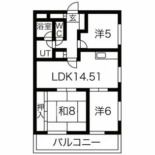 ユニーブル原央【10階】の間取り