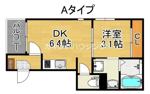 ハーモニーテラス御崎Ⅱ【1階】の間取り