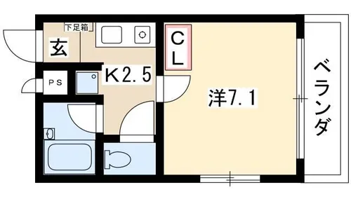 本陣通ビル【4B号室】の間取り