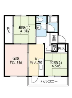 UR逆瀬川【0150401号室】の間取り