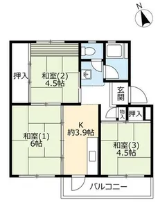 UR鈴蘭台第二【0330501号室】の間取り