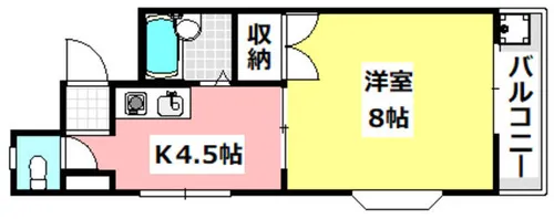 パレス花水木【301号室】の間取り