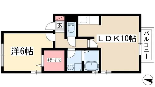 ジュネスマキ【A201号室】の間取り