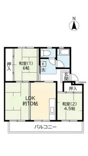 UR寝屋川【C230208号室】の間取り