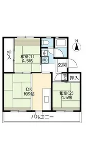 UR落合【3460108号室】の間取り