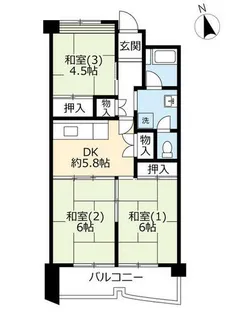 UR南港しらなみ【0330206号室】の間取り