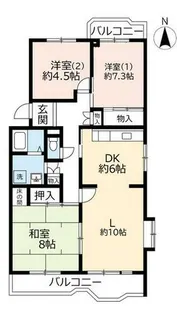 UR名谷公園前【3640101号室】の間取り