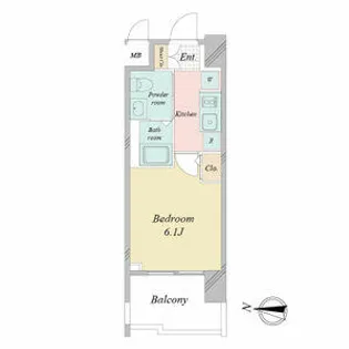 Live Casa堀田【0605号室】の間取り