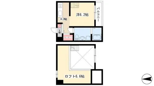 Vail【203号室】の間取り