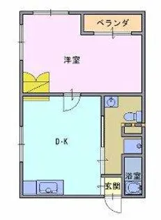第3野上マンション【2S号室】の間取り