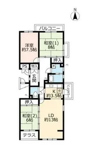 UR藤沢台第三【3250101号室】の間取り