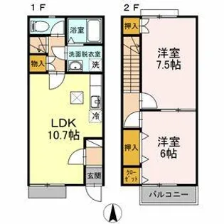 UN GRAND D【1階】の間取り