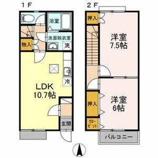 UN GRAND D【1階】の間取り