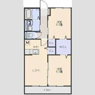 ガーデンピュア【2階】の間取り