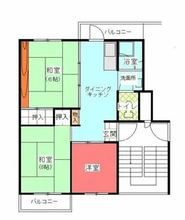 公社賃貸SMALIO 高倉台【2-210号室】の間取り