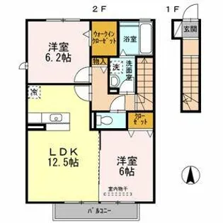 グレースコート Ⅱ【2階】の間取り