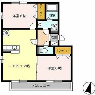 フェリス 源氏【3階】の間取り
