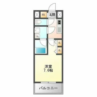 スプランディッド三国Ⅰ【7階】の間取り