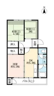 UR箕面粟生第一【0080506号室】の間取り