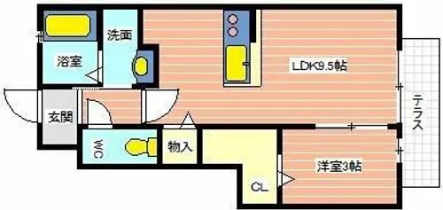 サニーコート若竹【1階】の間取り