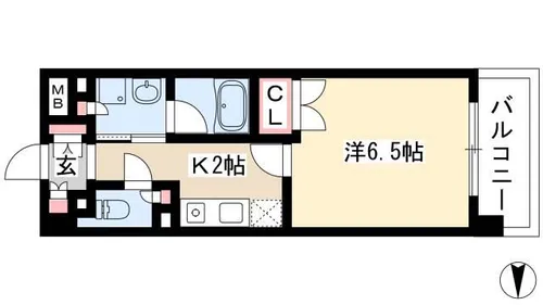 グラン・アベニュー名駅【3階】の間取り