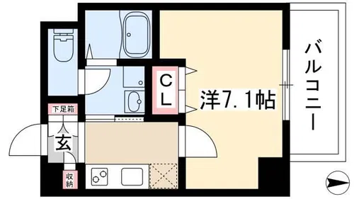 リアライズ代官町【0801号室】の間取り