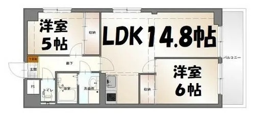 マンション森【9階】の間取り