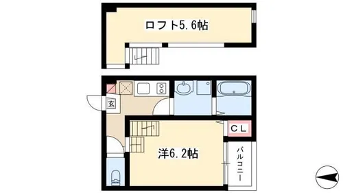 ロイヤルクレスト八熊【2階】の間取り